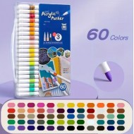 Acrylic markers, 60 colors, quick-drying, with a rubber grip,